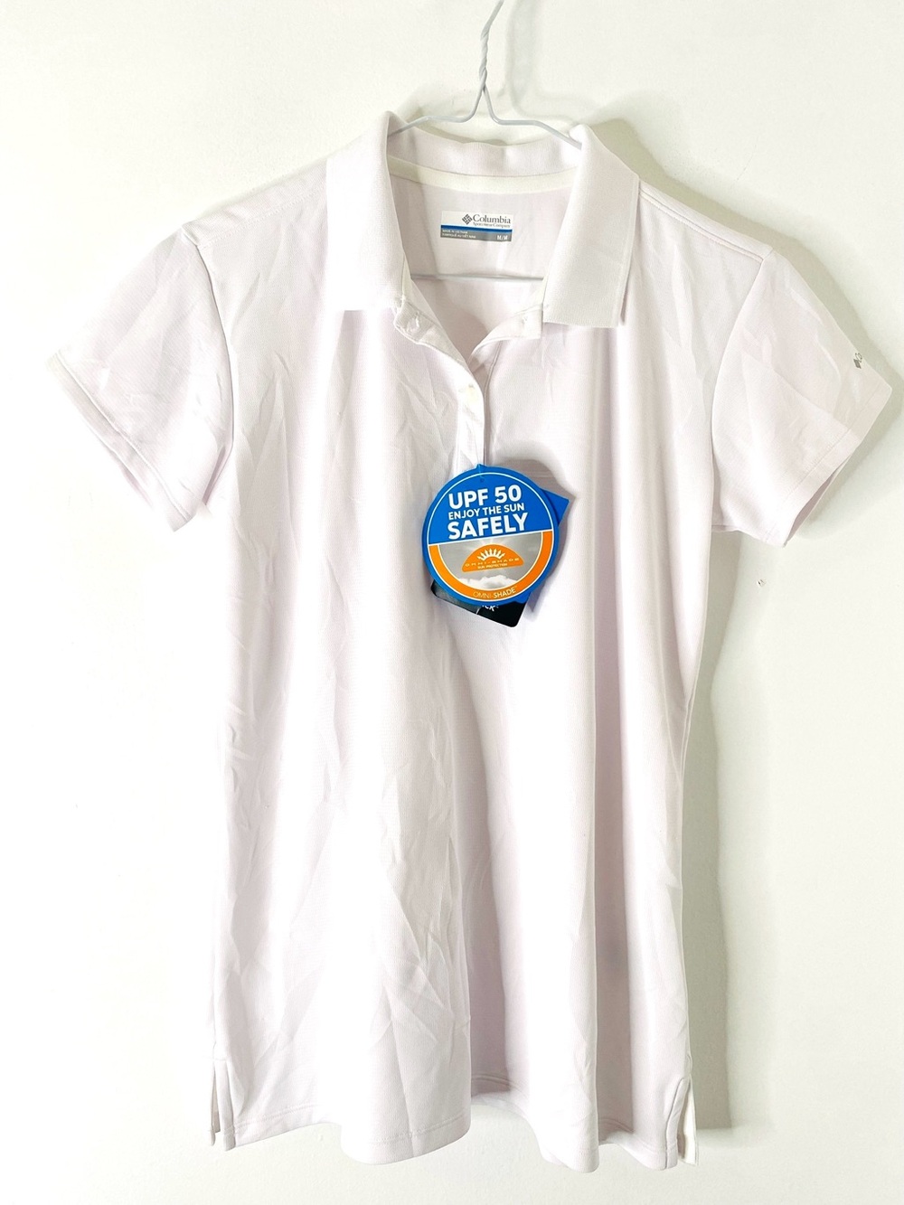 Columbia PFG Omni Wick Omni Shade UPF 50 White Golf Polo Shirt NWT